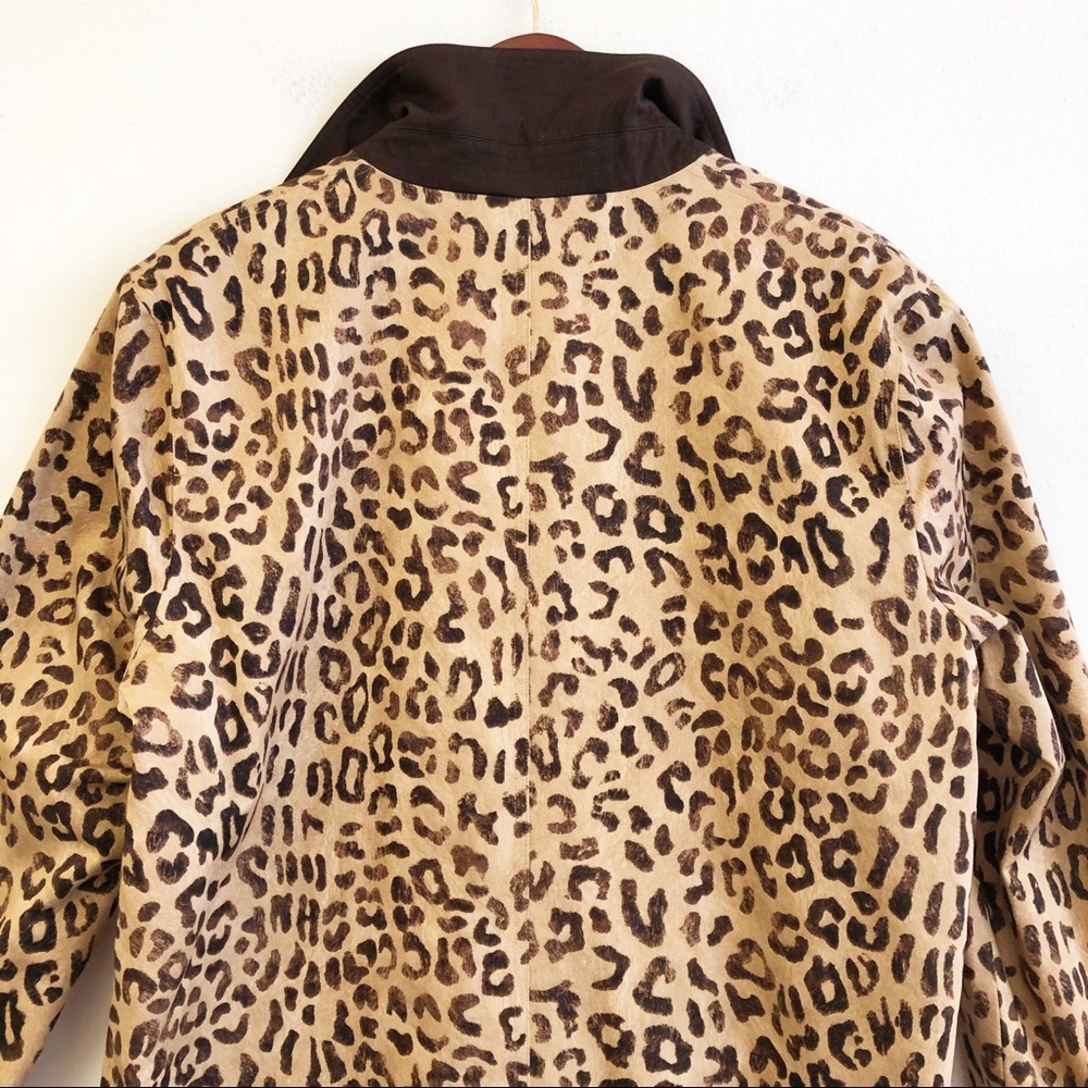 Jones New York Leopard Print Trench Coat in Tan and Brown - Picture 15 of 16